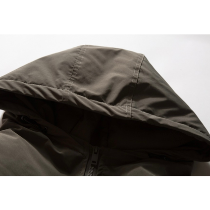 ホワイトダウン　ミニマル　フードジャケット　N945