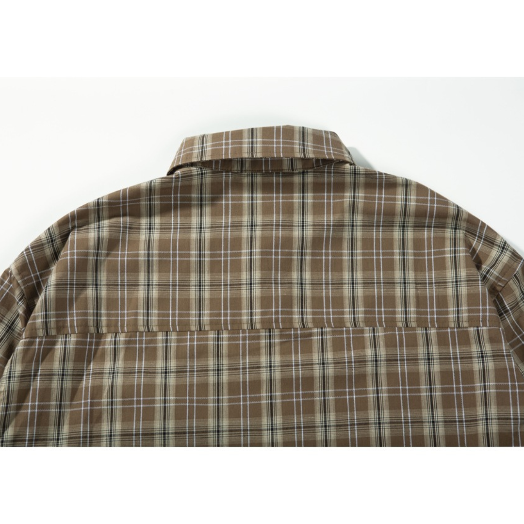 Local check long sleeve shirt N021
