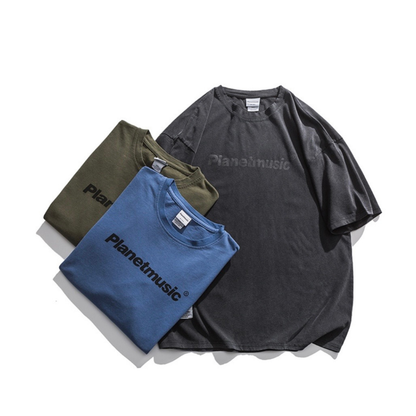 【Planetmusic】オーバーダイ　プリントTシャツ　N1541