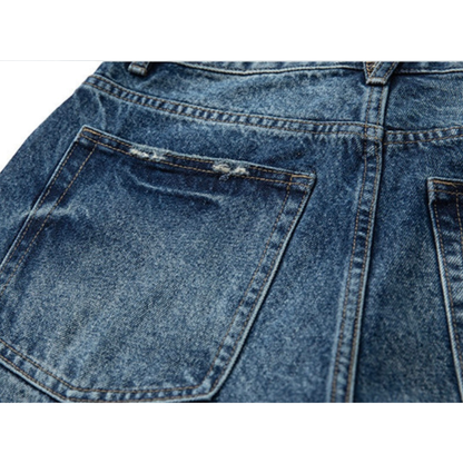 ダメージデニム　ワイド　パンツ　N991