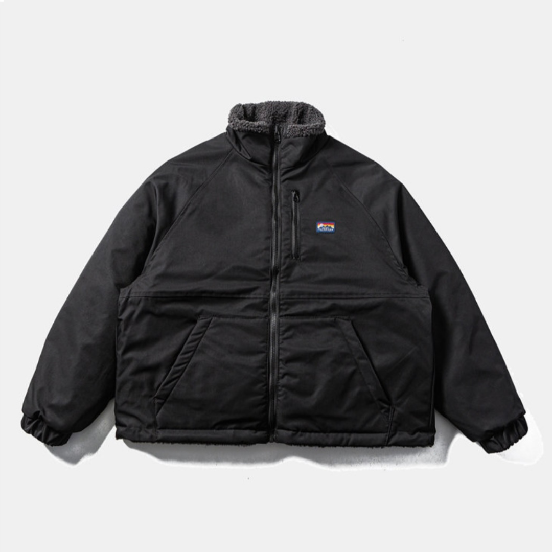 リバーシブル　バイカラー　ボアフリース　ジャケット　N912