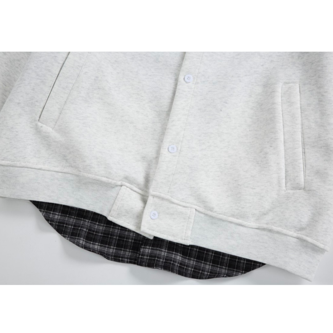 フェイクレイヤード　スウェットカーディガン　N1264