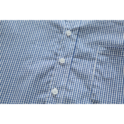 ストレッチコットンナイロン　マイクロチェック　レギュラーシャツ　N1259