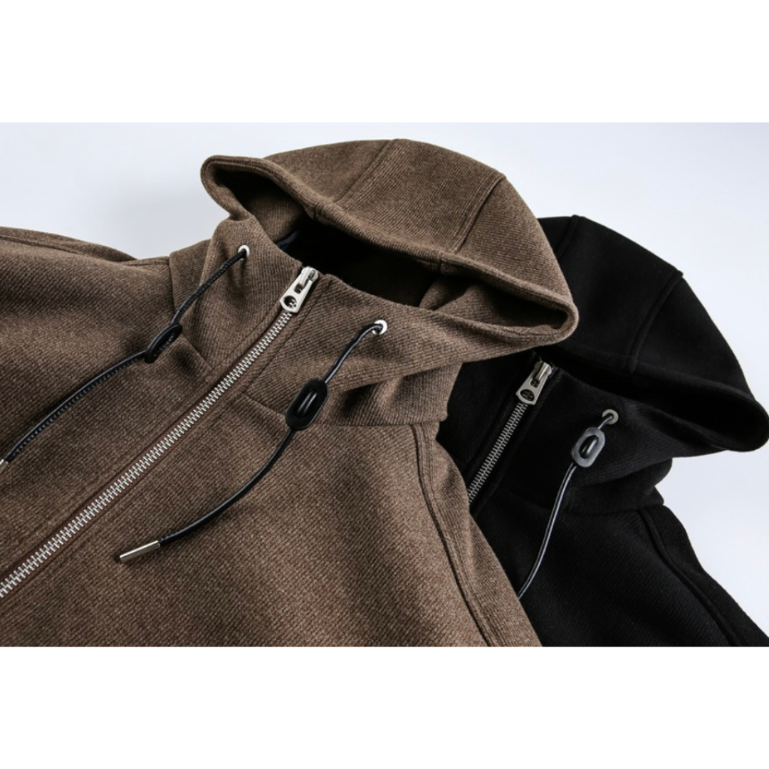 ダウンライナー　フェイクレイヤード　フードジャケット　N1007