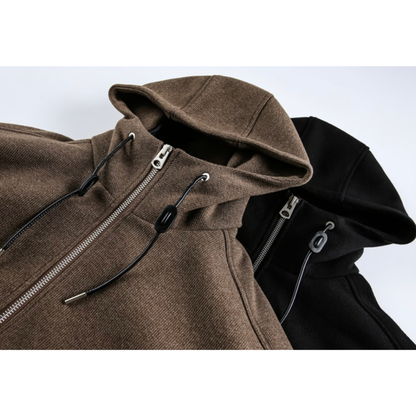 ダウンライナー　フェイクレイヤード　フードジャケット　N1007