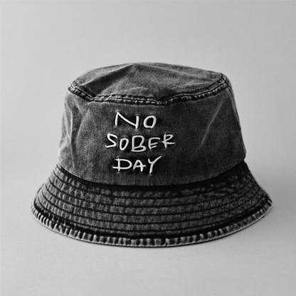 【NO SOBER DAY】エンブロイダリー　バケットハット　N481