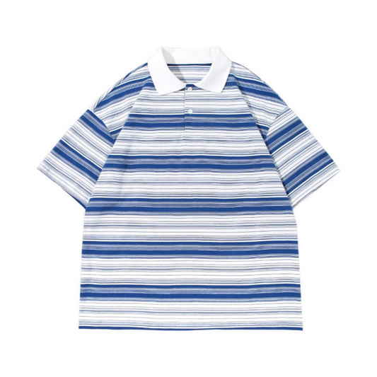 Gradient border polo shirt N385