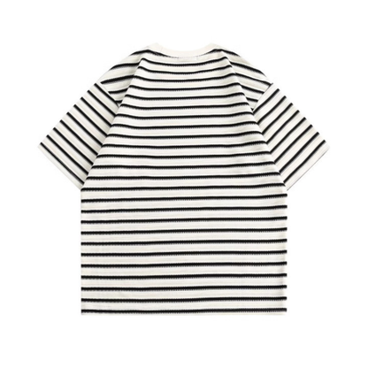 ジャガードボーダー　半袖Tシャツ　N1375