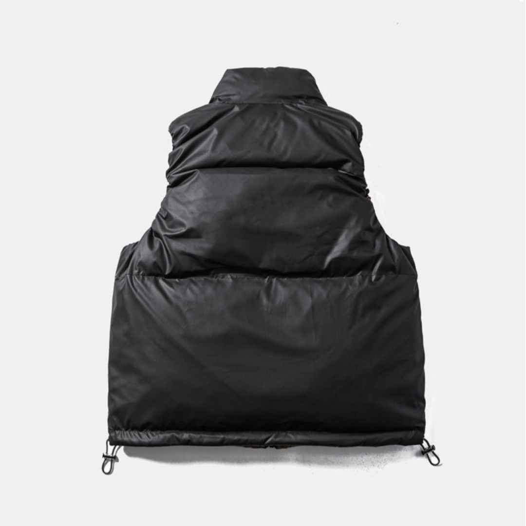 リバーシブル　スタンドカラー　パテッドベスト　N909