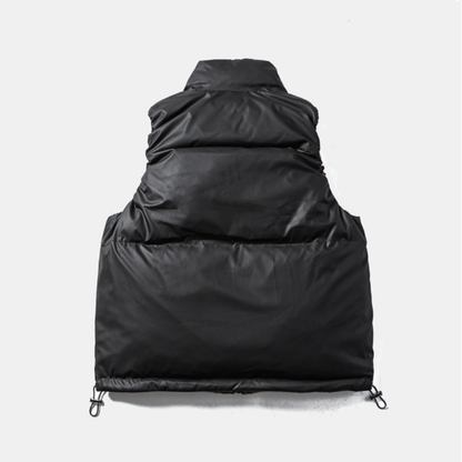 リバーシブル　スタンドカラー　パテッドベスト　N909