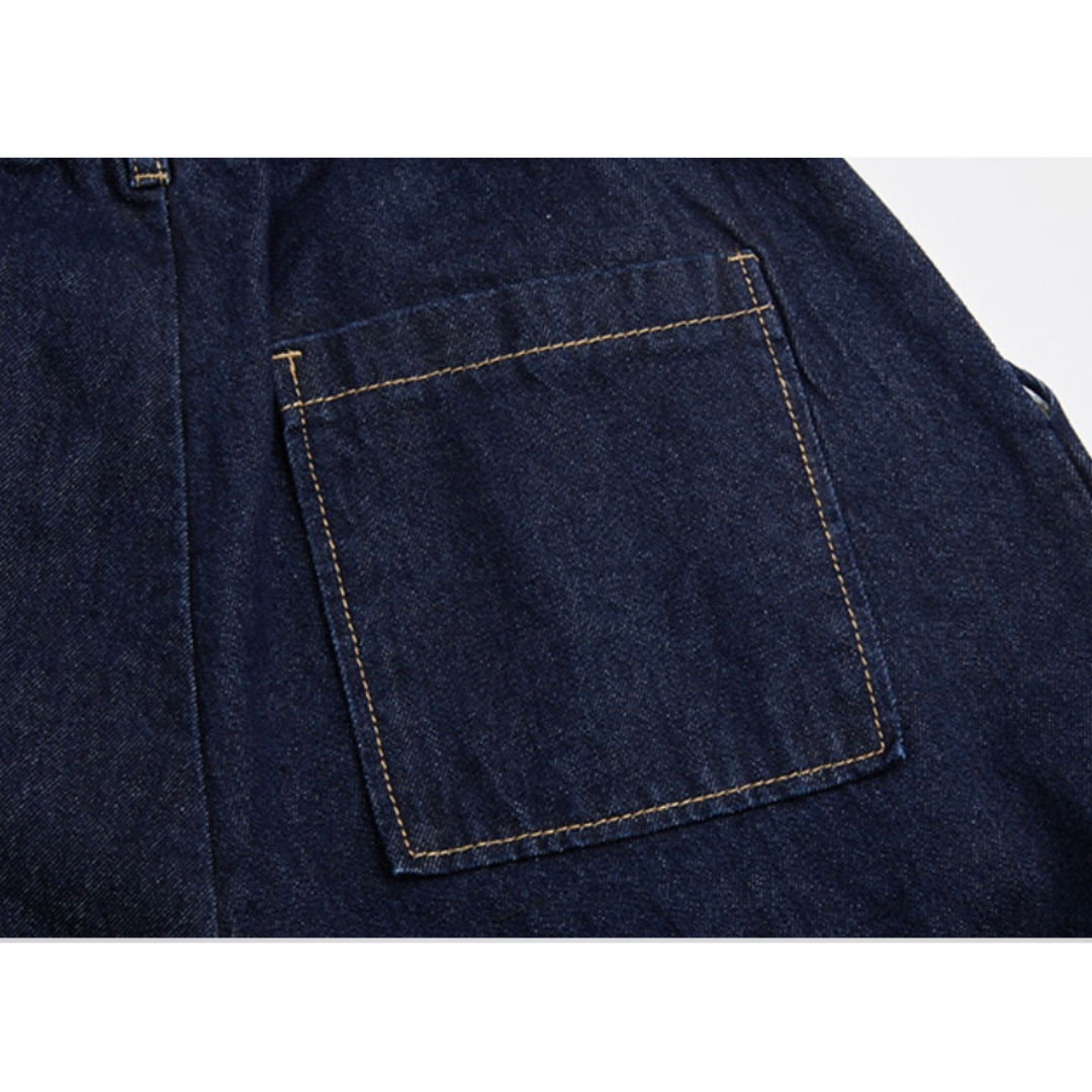 ビスコース混デニム　ビッグシルエット　パンツ　N973