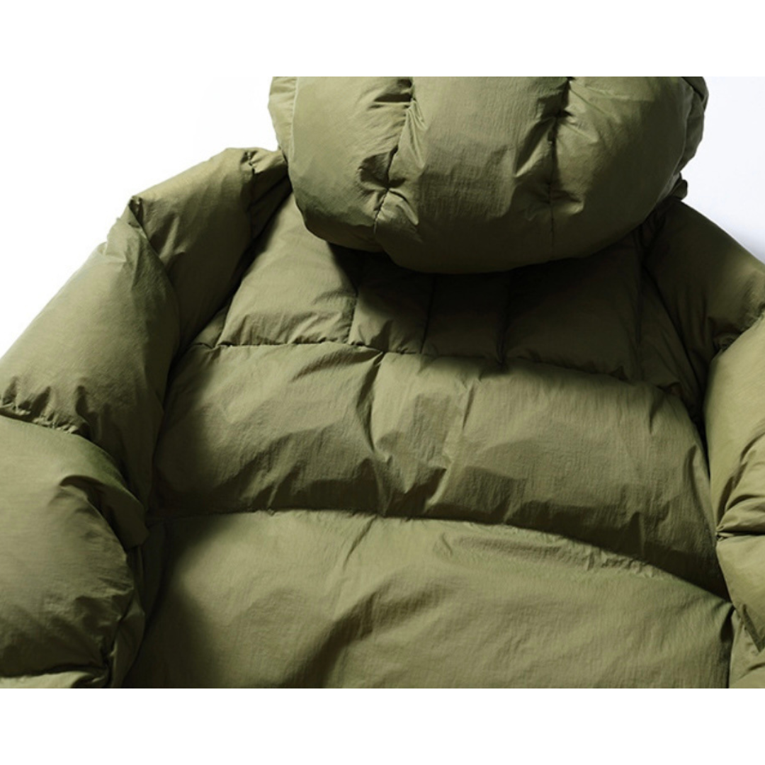 ホワイトダウン　ナイロン　フードジャケット　N955