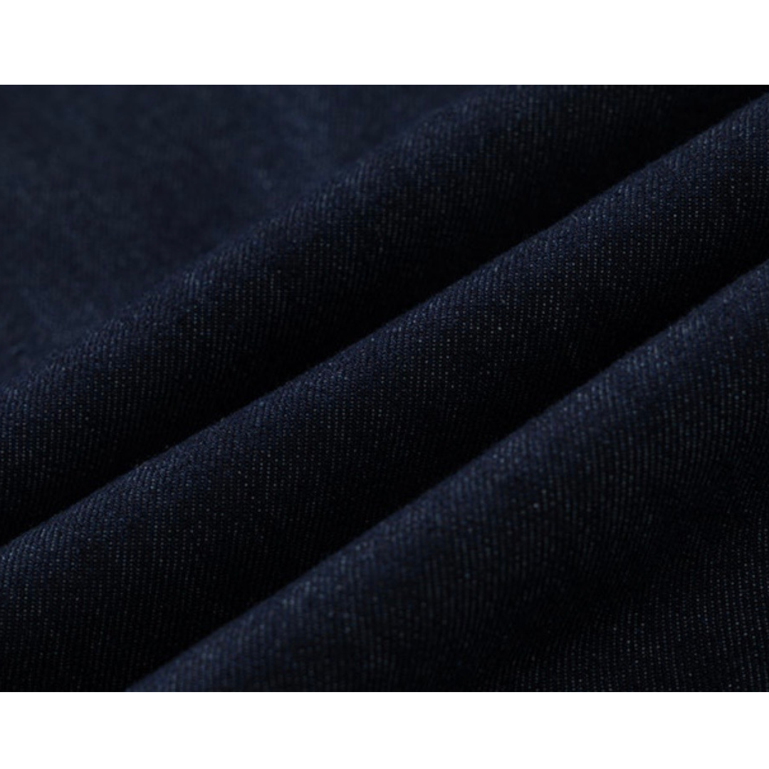 デニム　ノーカラー　カーディガン　N1260