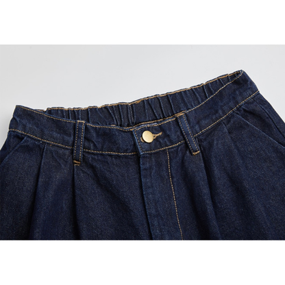 ビスコース混デニム　ビッグシルエット　パンツ　N973