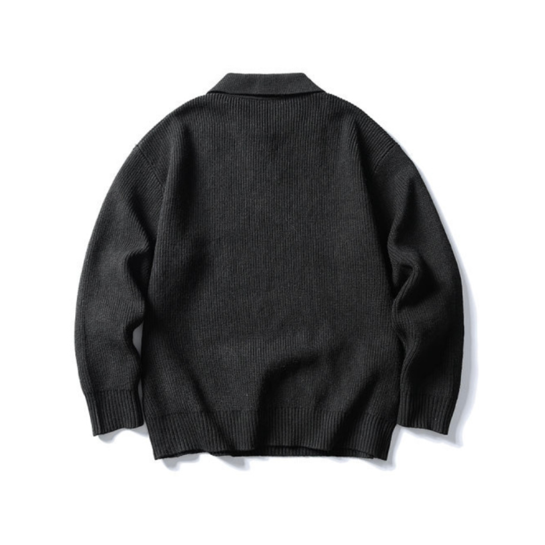 ポロカラー　リブニット　N987