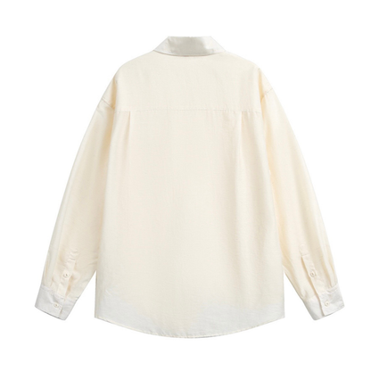 ビスコースリネン　ミニフラップポケット　シャツ　N1144