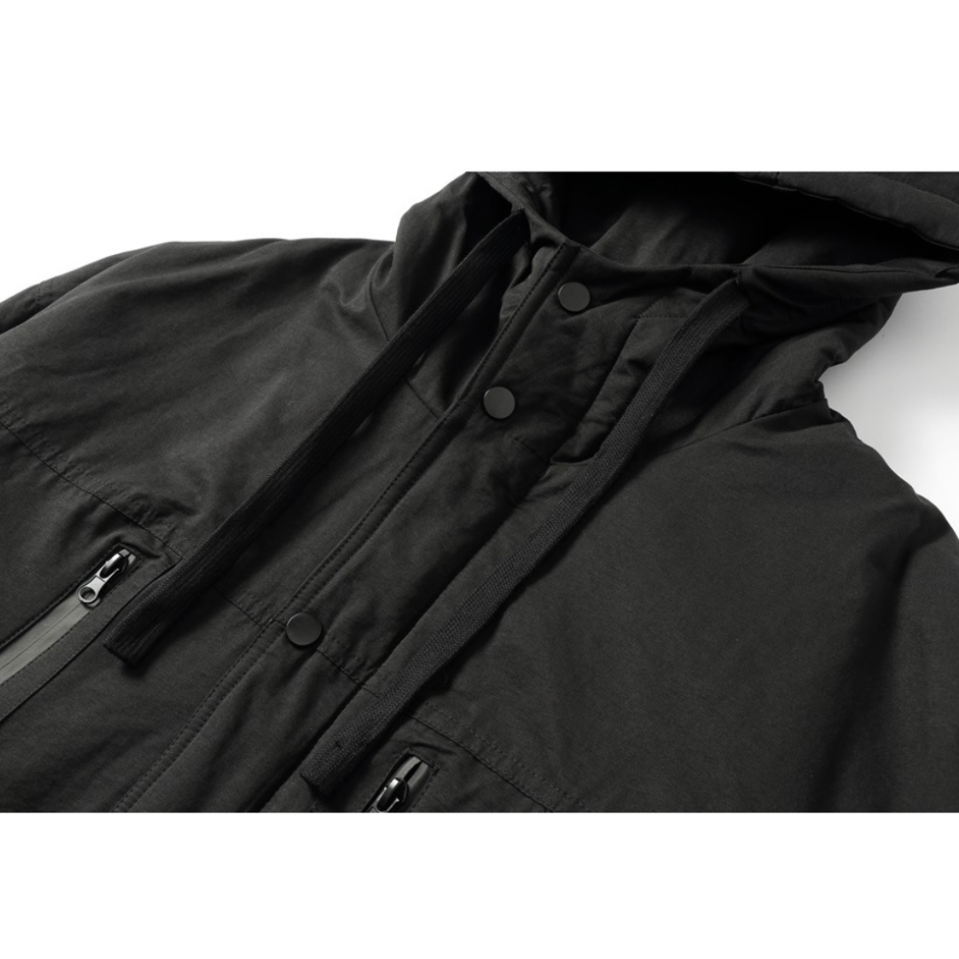 コットンナイロン　パテッド　フードジャケット　N927