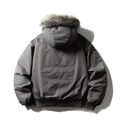 ホワイトダックダウン　ファー付きフードジャケット　N885