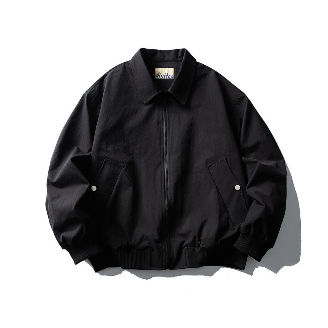 Polyester Zip Jacket N614 black