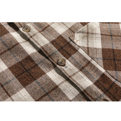 コットンポリ　ヘリンボンチェック　ネルシャツ　N1217