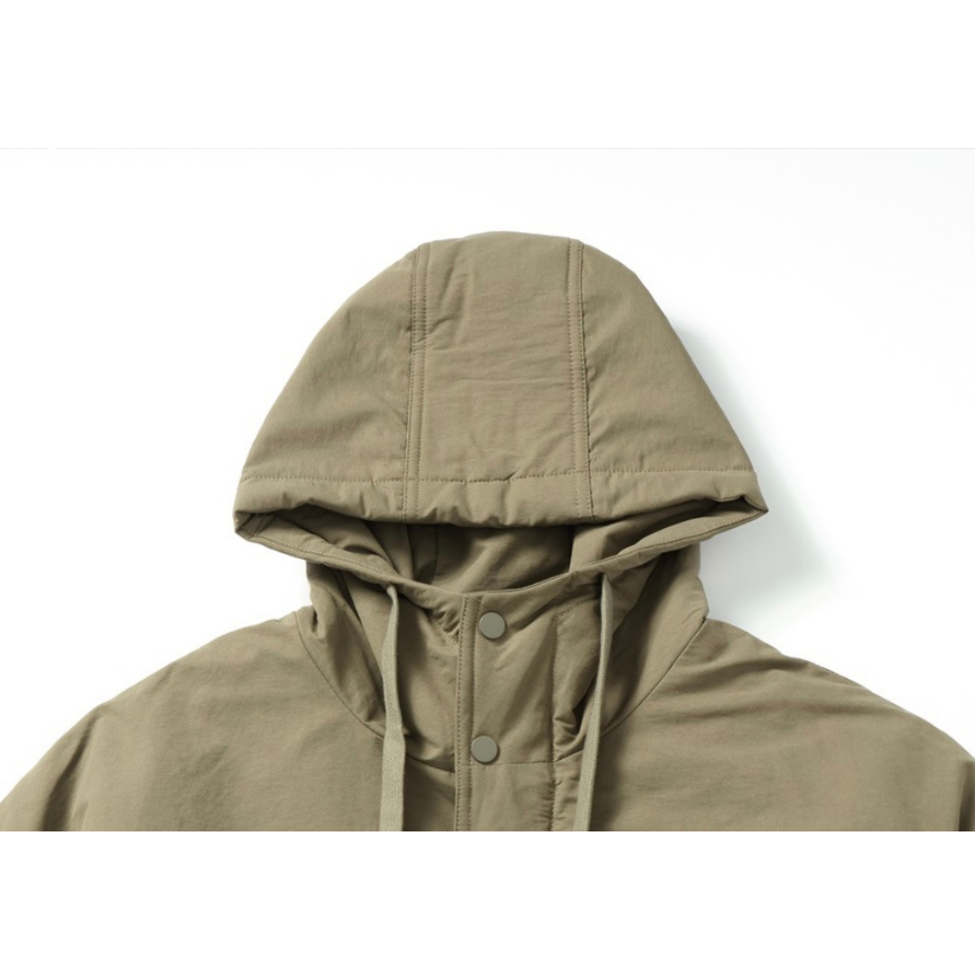 コットンナイロン　パテッド　フードジャケット　N927