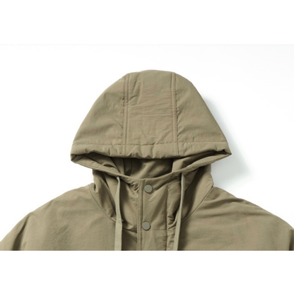 コットンナイロン　パテッド　フードジャケット　N927
