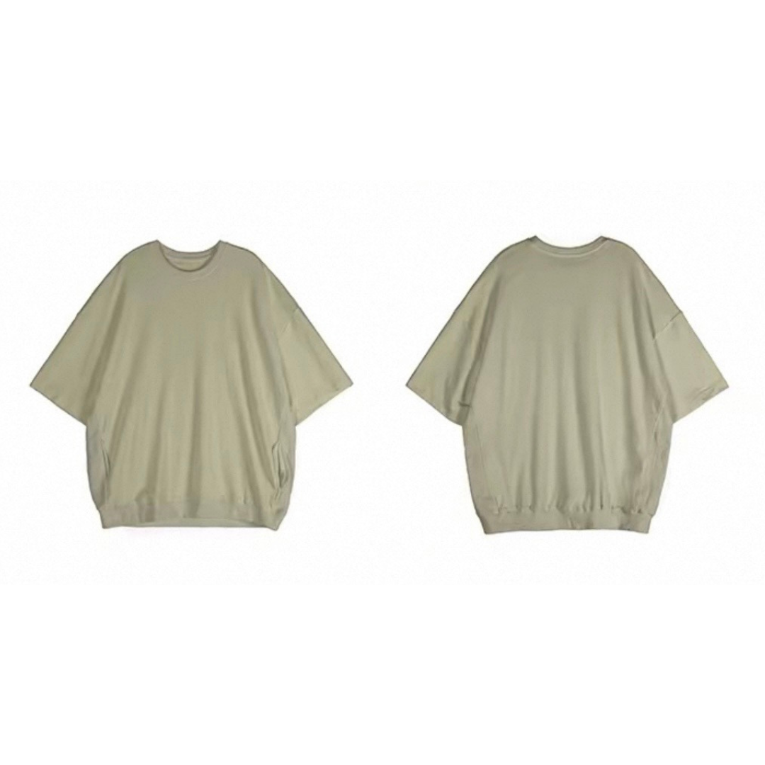オーバーサイズ　ストレッチ　5分袖　Tシャツ　N1489