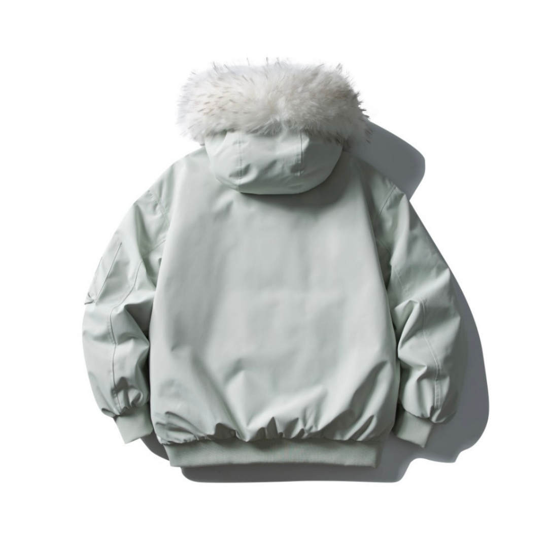 ホワイトダウン　保温ライナー　ファーフード　ジャケット　N899