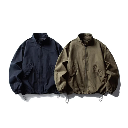 ウォッシュドコットン　スタンドカラー　ジャケット　N1143