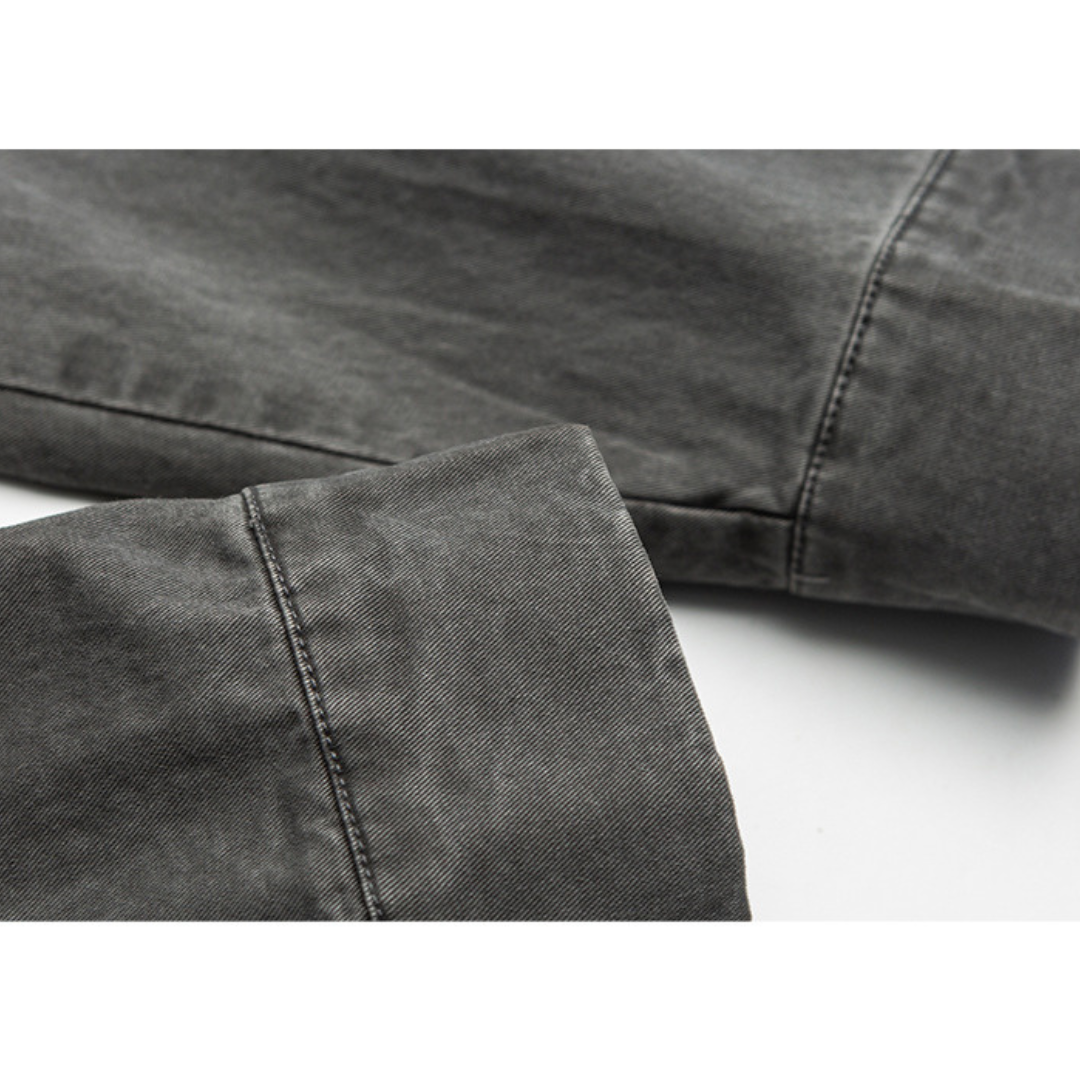 Elbow patch snap button jacket N002