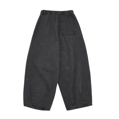 ビスコース混デニム　ビッグシルエット　パンツ　N973