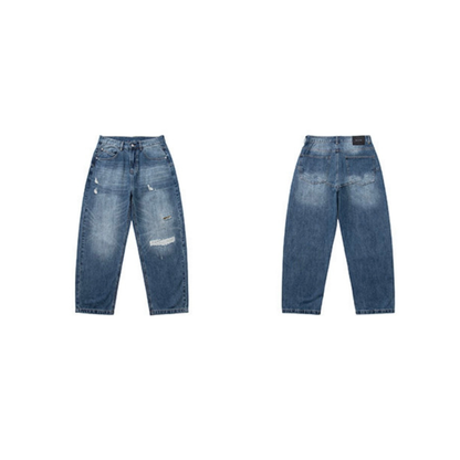 ダメージデニム　ワイド　パンツ　N990