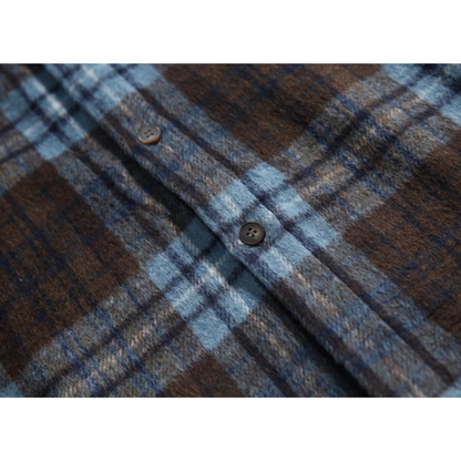 レトロチェック　起毛　シャツジャケット　N1008