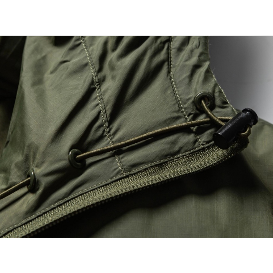 ナイロン　スラッシュポケット　ダウン　フードジャケット　N887