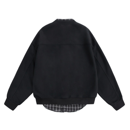 フェイクレイヤード　スウェットカーディガン　N1264