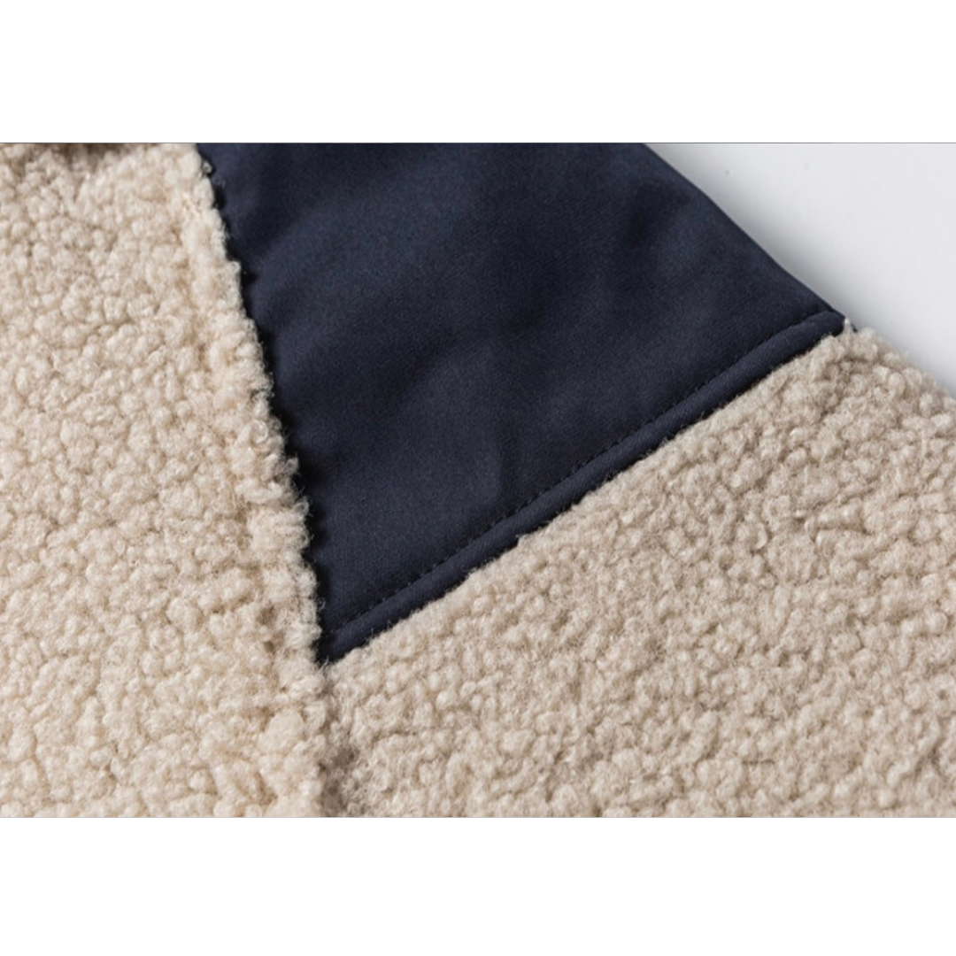 リバーシブル　バイカラー　ボアフリース　ジャケット　N912