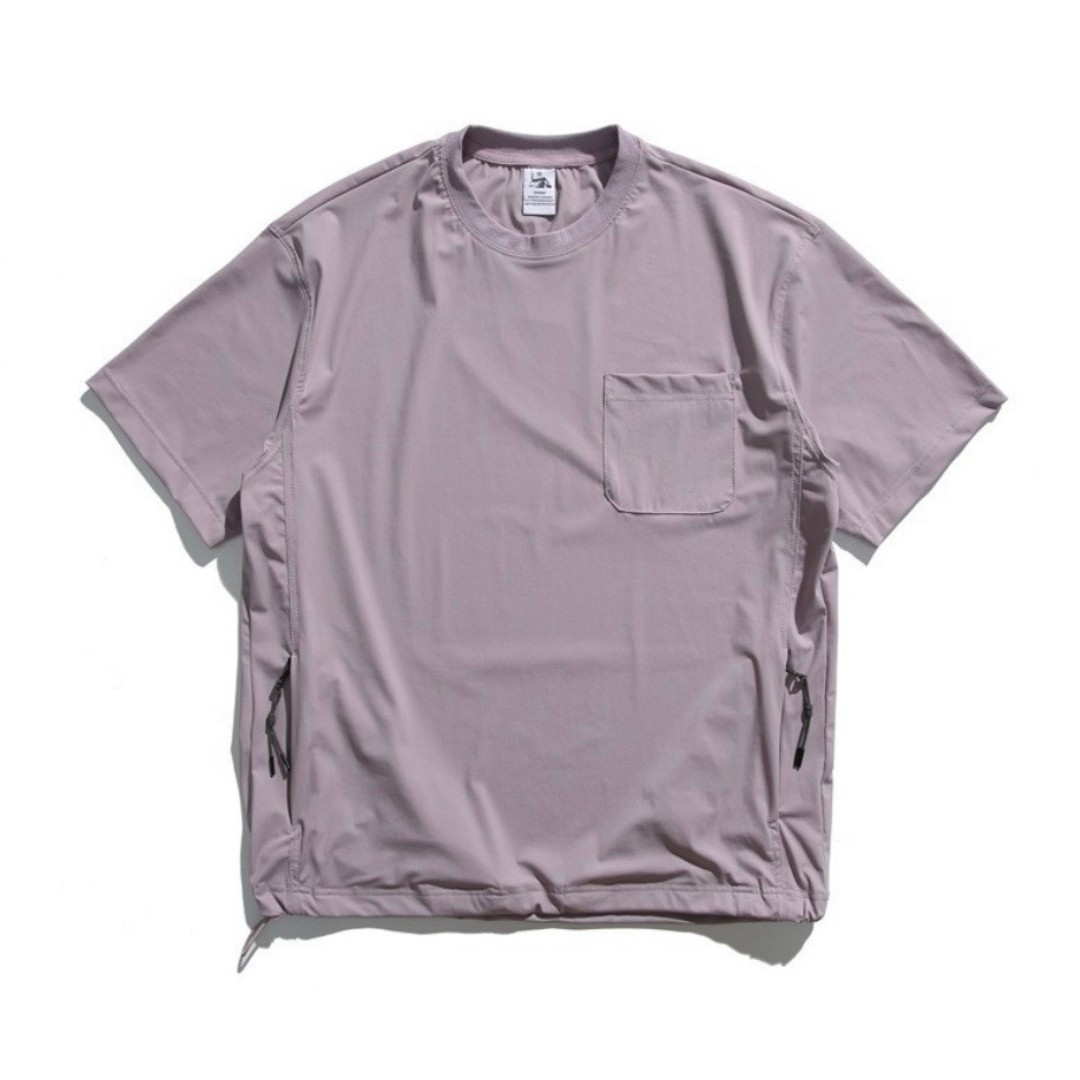 ストレッチナイロン　サイドジップポケット　Tシャツ　N1425
