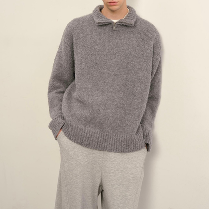 ブークレ　ハーフジップ　ニット　N931