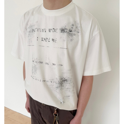 【I MADE ME】ダーティ　プリントTシャツ　N237