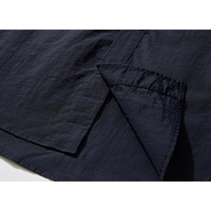 バイカラー　ネイビーブルー　レギュラーシャツ　N1281