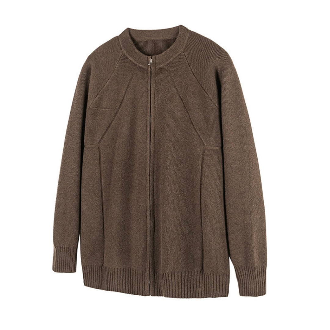 リブニット　クルーネック　カーディガン　N984