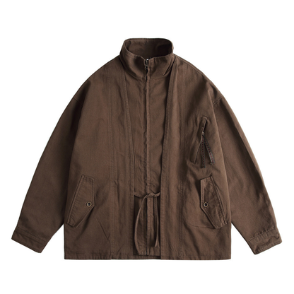 フェイクレイヤード　キモノ　スタンドカラージャケット　N1102