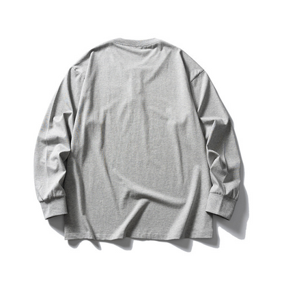 ヘンリーネック　ロングスリーブ　ワイドTシャツ　N214