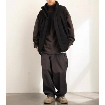 ソロナ　パテッドスタンドカラー　ベスト　N928