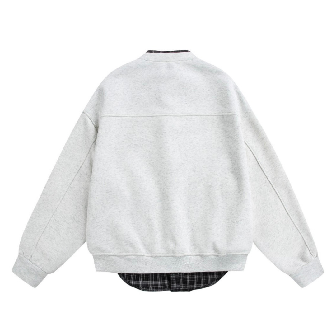 フェイクレイヤード　スウェットカーディガン　N1264