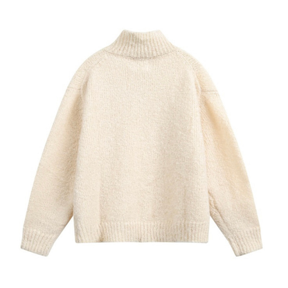 ブークレ　ハーフジップ　ニット　N931