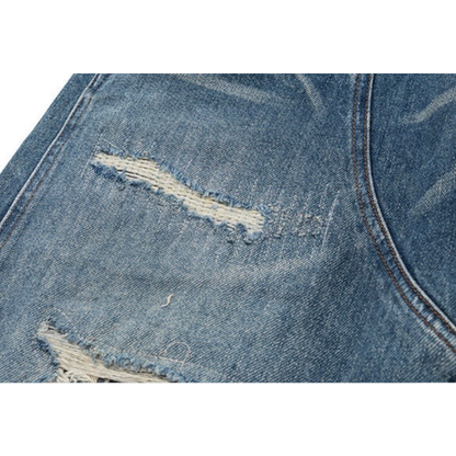 ダブルニー　ブロークンデニム　ワイドパンツ　N1245