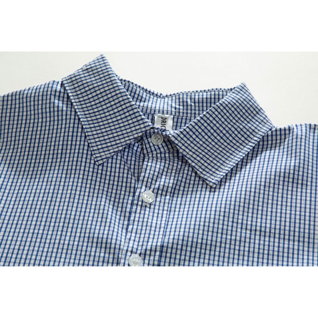 ストレッチコットンナイロン　マイクロチェック　レギュラーシャツ　N1259