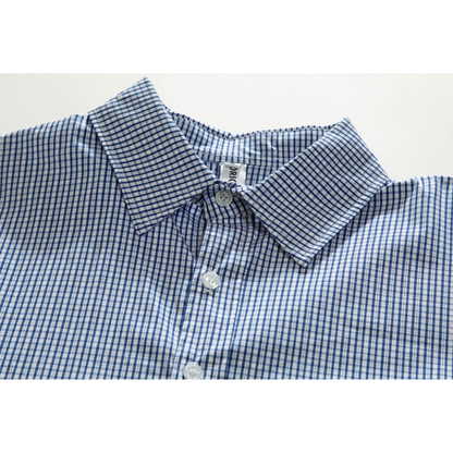 ストレッチコットンナイロン　マイクロチェック　レギュラーシャツ　N1259