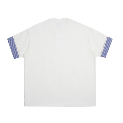 チェック　ロールアップスリーブ　Ｔシャツ　N389